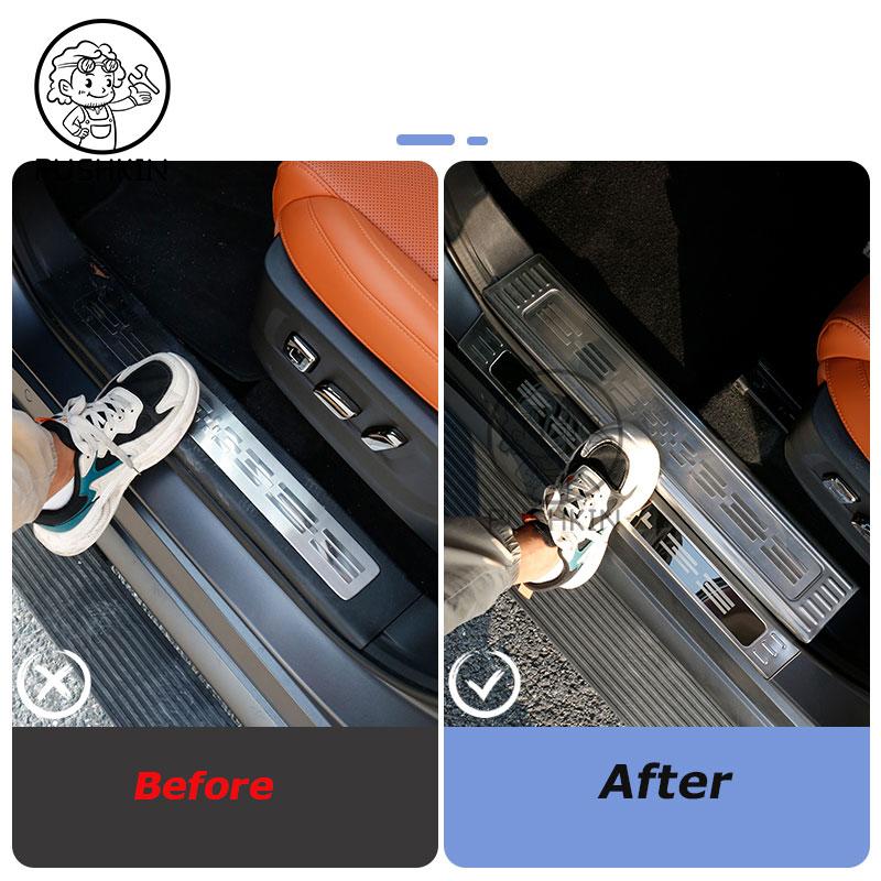 For Haval H9 MKII 2026 2025 Car Door Sill Anti Scratch Cover Exterior Details Decoration Interior Anti-Kick Accessories