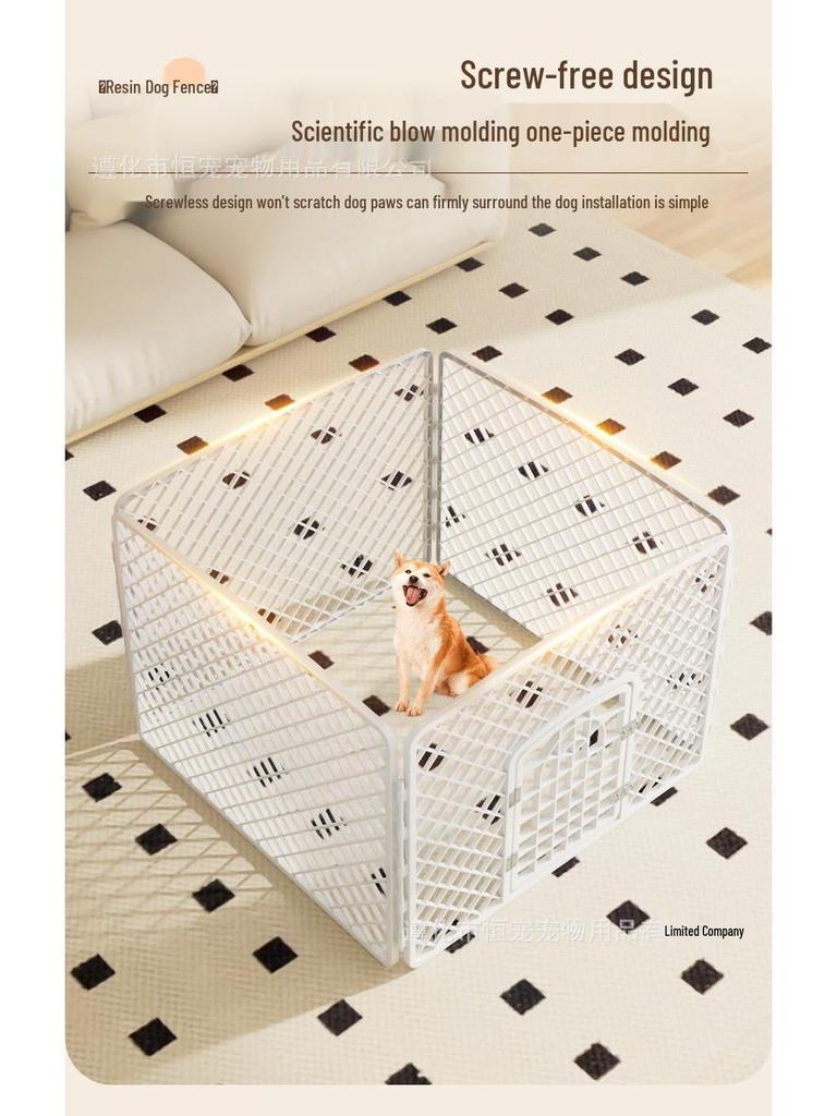 Pet Dog Fence: Indoor Isolation Gate for Small, Medium, and Large Dogs - Durable Resin Construction