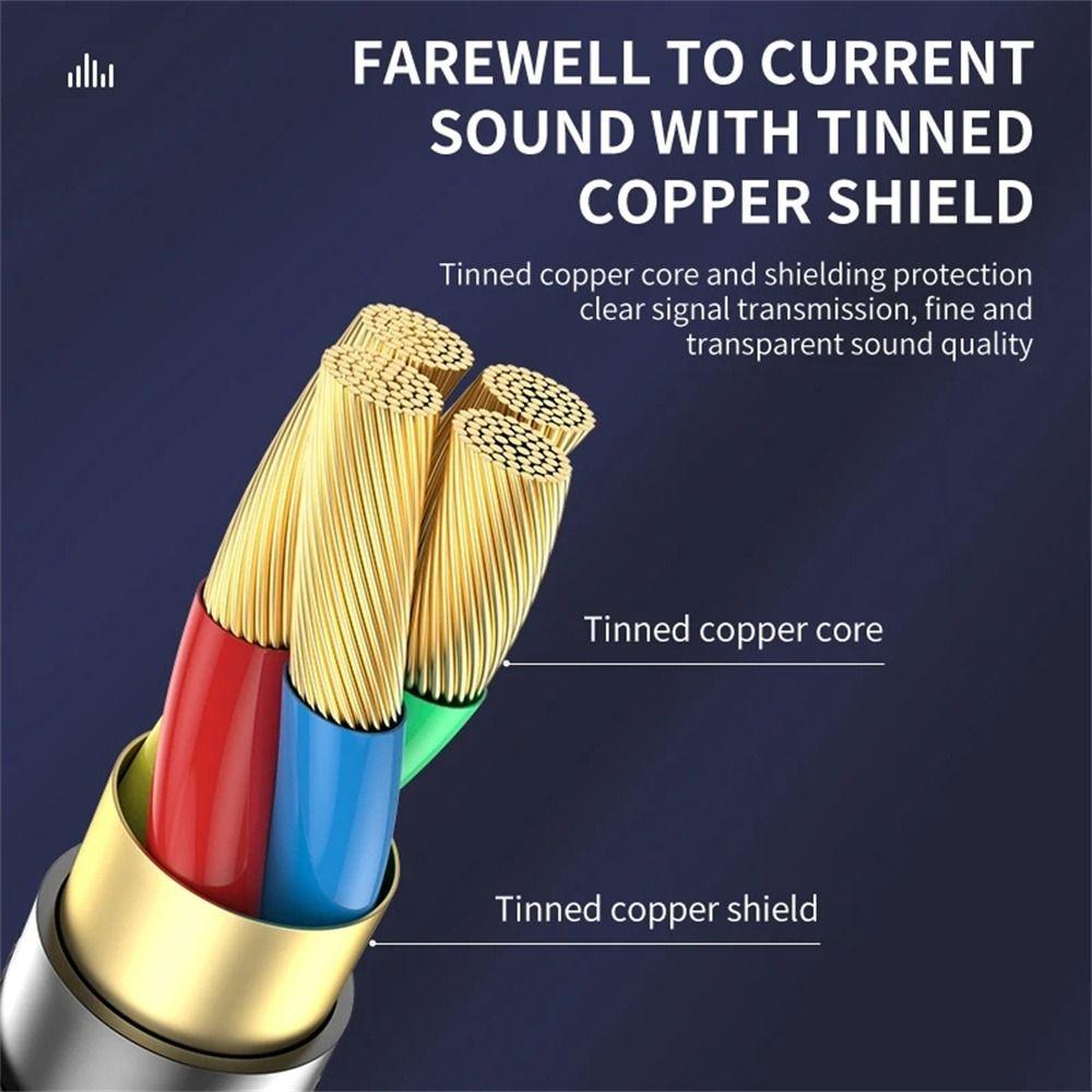 Line Speaker Wire 3.5mm Male Aux Audio Cable Aux Converter Cord Audio Adapter Type C To 3.5mm