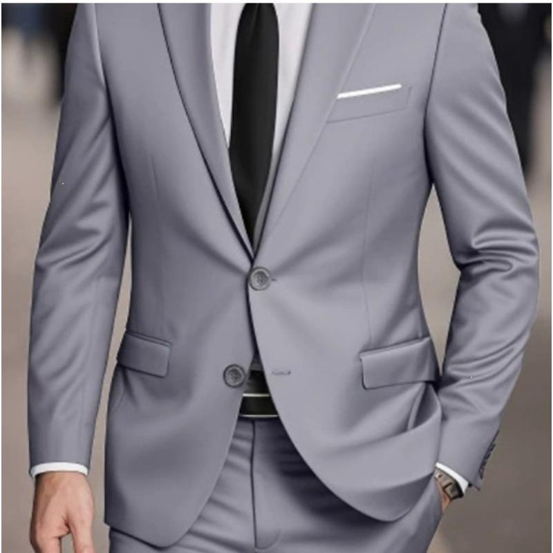 

Banquet Temperament Business Suit Men s Slim Suit Suit Party Prom Dress for Men S серый