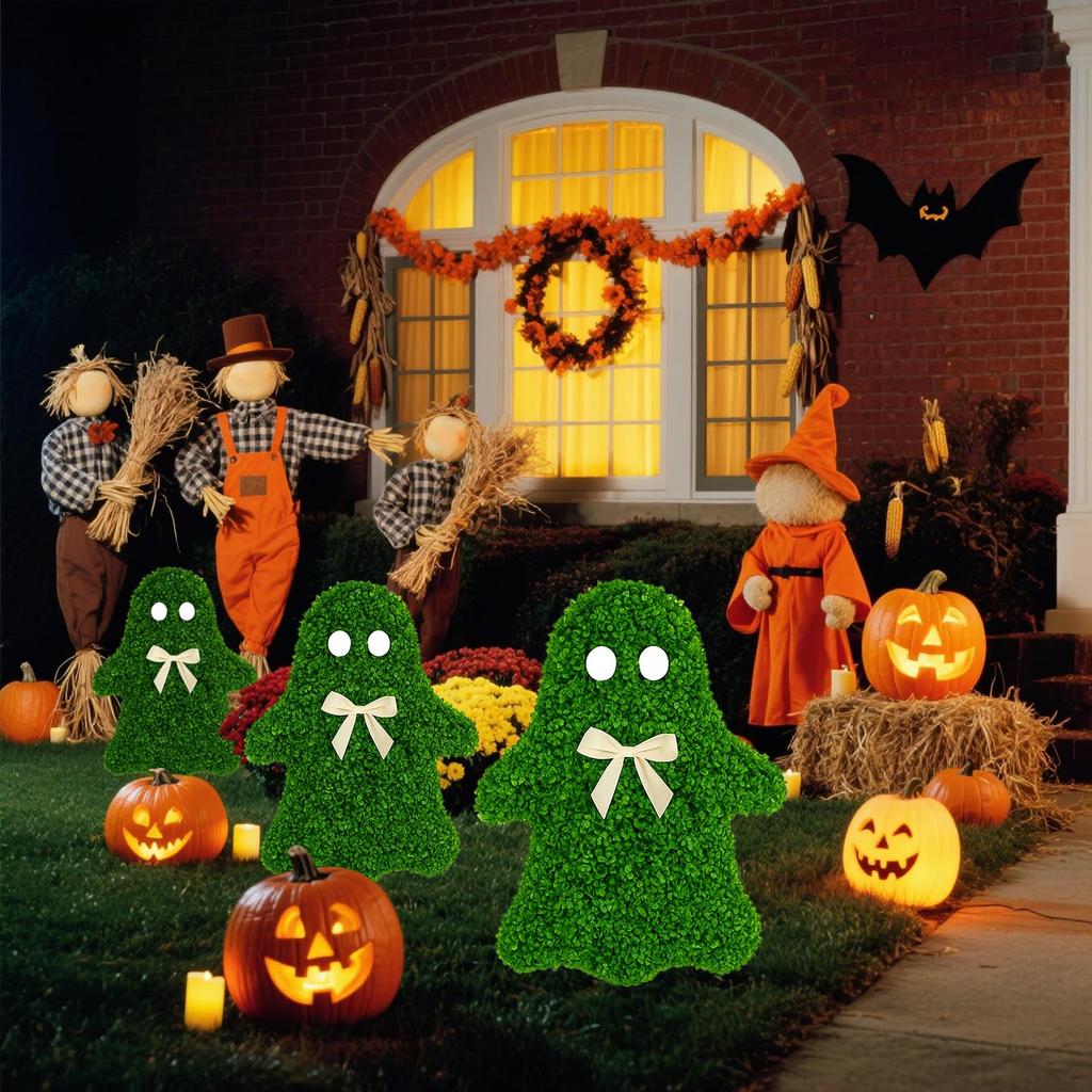 Halloween Ghosts Garden Decorations, Halloween Ghosts Yard Signs With Stake, Outdoor Decorations Signs For Lawns Decor Yard Garden Decor