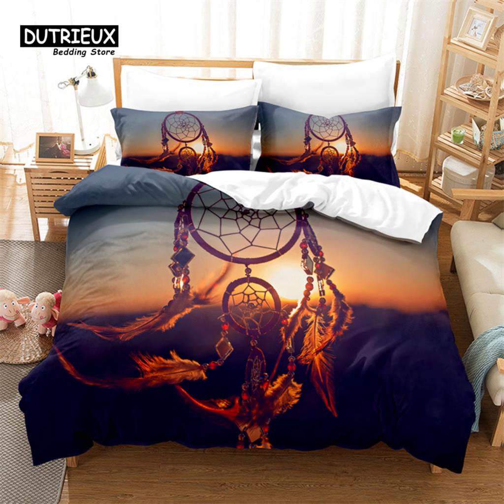 Beautiful Scenery Bedding Set, 3Pcs Duvet Cover Set, Soft Comfortable Breathable Duvet Cover, For Bedroom Guest Room Decor