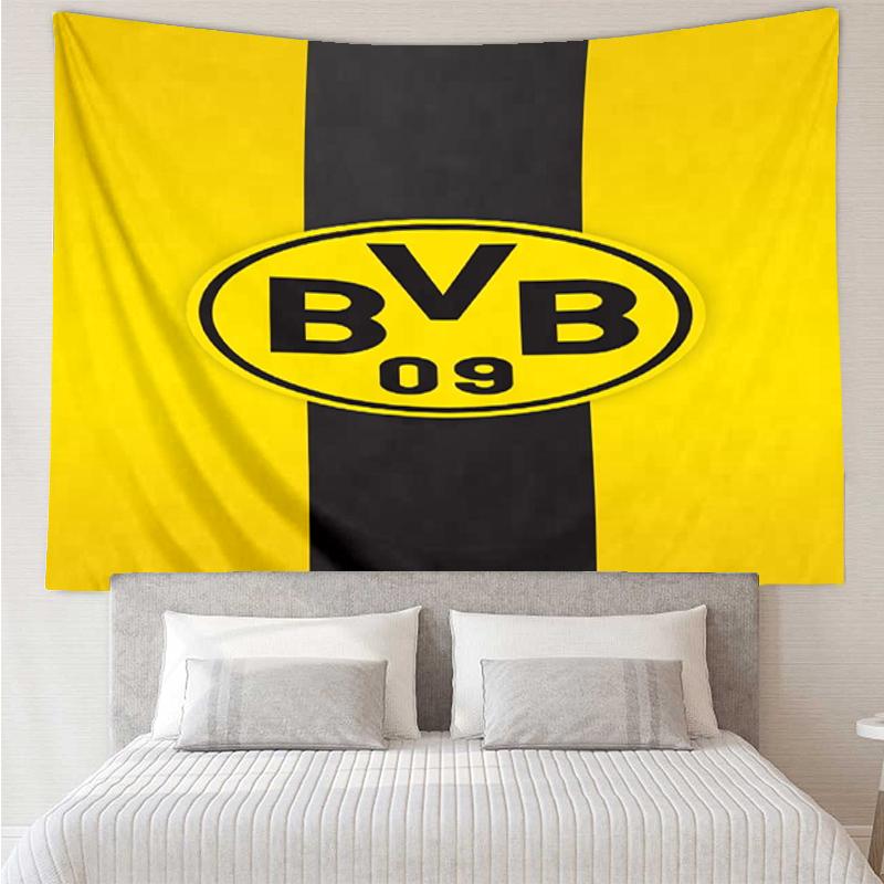 Borussia Dortmund Print Tapestry, Backdrop, Easy Setup, Ideal for Bedroom, Office & Living Room, with Aesthetic Wall Hanging Decor.