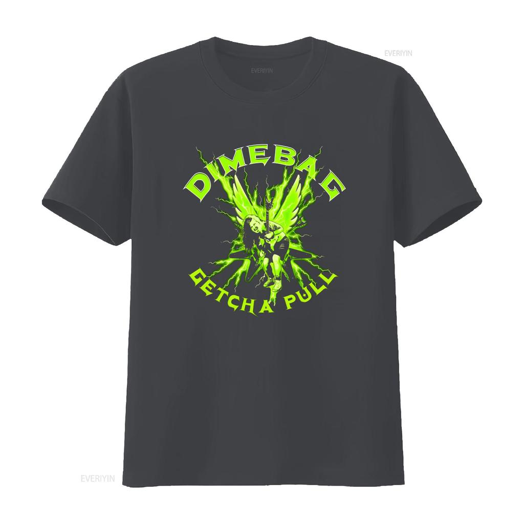 Seltenes Dimebag Darrell Getcha Pull Green Lightning Gitarrist T-Shirt Volle Größe S 5XL BC821 Langs Vintage Gewaschen Atmungsaktiv