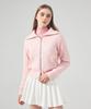 LORDLOAR Cable Windproof Zip-Up Knit Pink