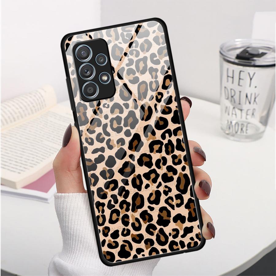 Leopard Print Phone Cover Case for Samsung Galaxy A14 A30 A56 A35 A25 A15 A50 A21 A06 A13 A20 A16 A02 A73 A34 A36 A71 A51 A52