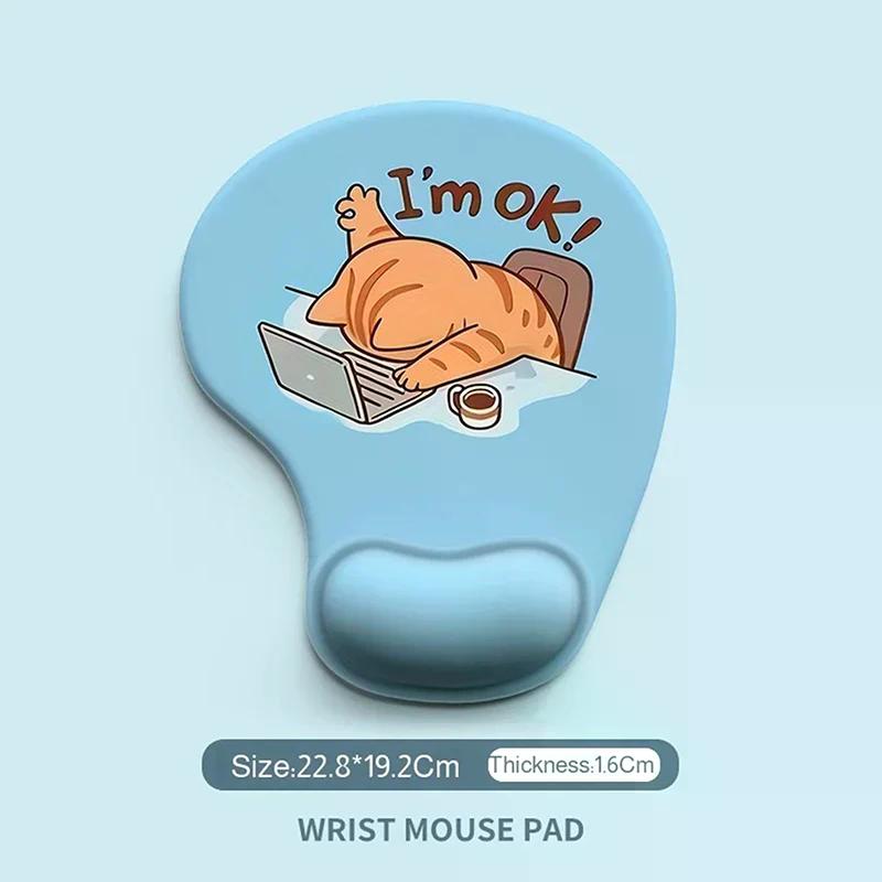 1pc New Cartoon Animal Silicone Wrist Pad Mouse Rest Desk Mat Mouse Pad Stain-resistant Computer Accessories