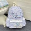 Schoolbag Korean Sweet Girl Wind Pain Bag Backpack Large Capacity Junior High School Campus Class Commuter Leisure Student Backpack