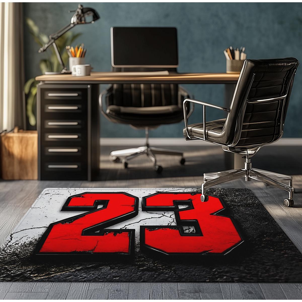 

Bold Number 23 Cracked Design Crystal Velvet Rug Gamer Room Decor Sports Fan Gift Personalized Floor Mat Modern Gaming Setup 50cm x 80cm