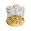 Transparent 6-Grid Storage Container Rotating Cereal Organizer New Grain Dispenser  Food Storage