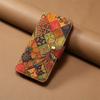 For iPhone 16 Case Flower Printing Stand PU Leather Protective Phone Cover