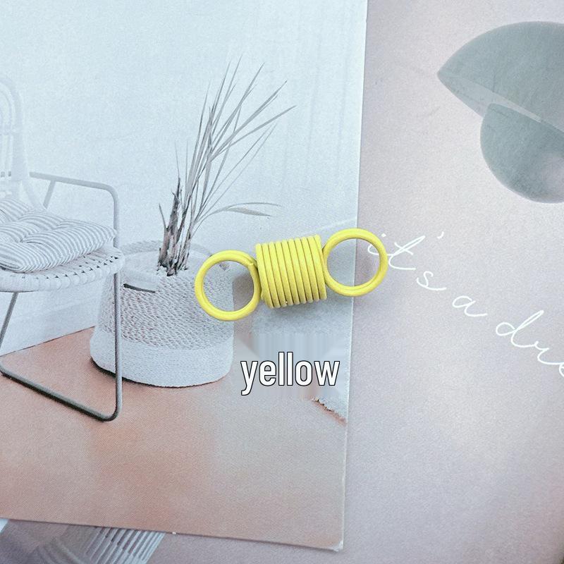 Colorful Enamel Spiral Stretch Spring Buckle 8-Shape Double Circle Connector for DIY Jewelry Accessories
