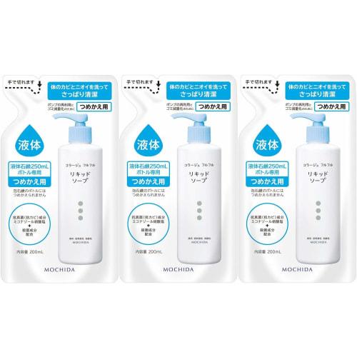 QIDUHUQI [Set of 3] Collage Furufuru Liquid Soap Refill 200ml