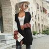 Knitted Cardigan Autumn Women's Color-blocking Sweater Jacket