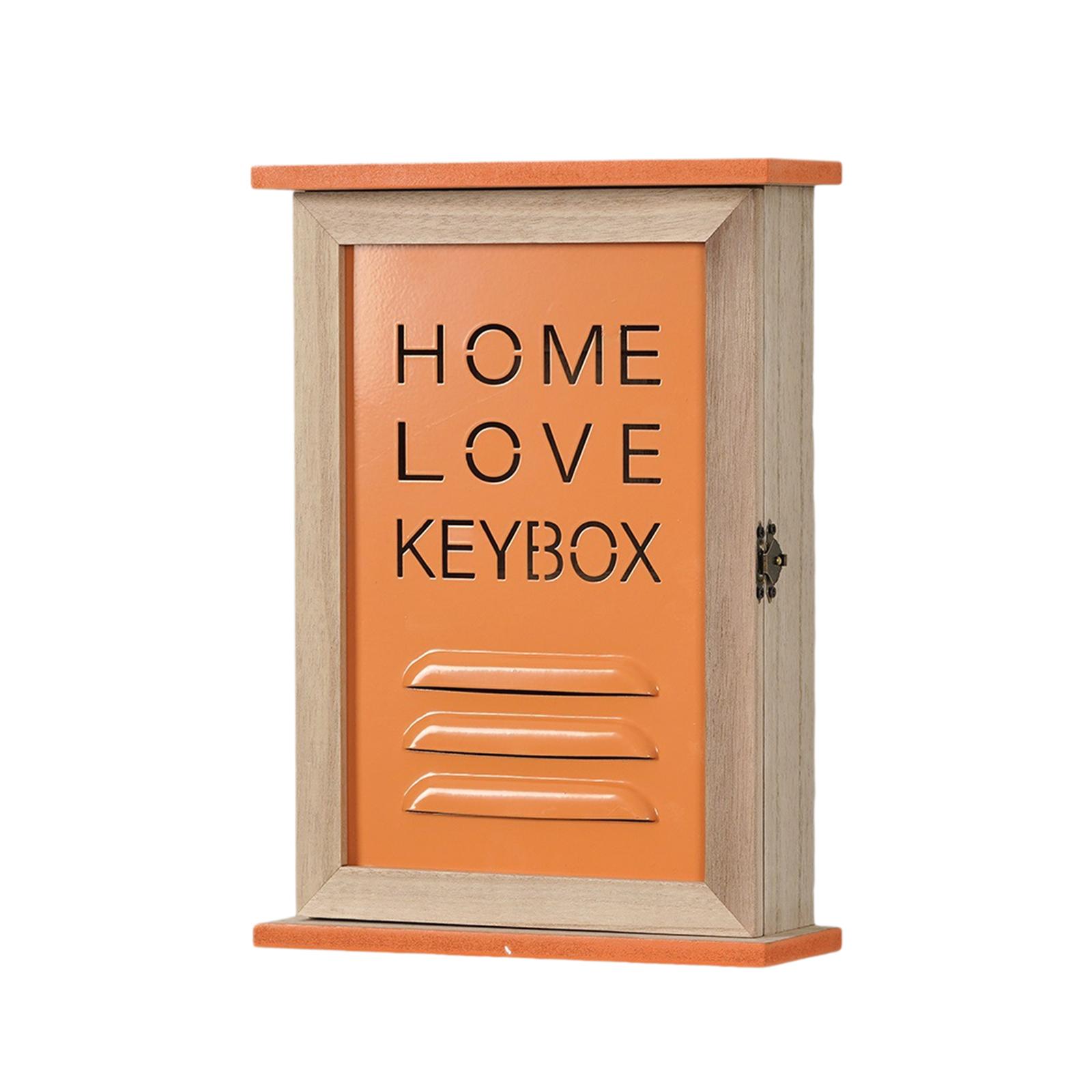 

Wall Mounted Key Holder Wooden Keys Hangers for Hallway Doorway Living Room оранжевый