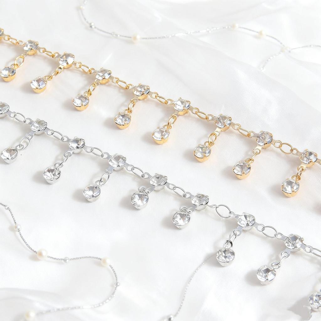 Elegante Tornozeleira com Franjas de Strass de Cristal para Mulheres - Moda Europeia e Americana