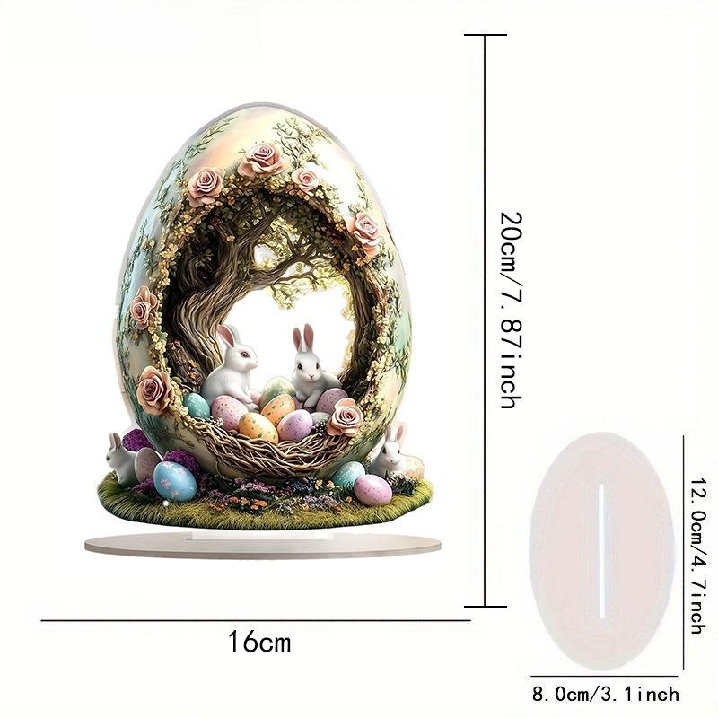

Cute House Rabbit Acrylic Standing - 2D Flat Acrylic Desktop Ornament, Wall Decor Art, Four Seasons Decoration, Novelty Home Deco 16*20cm