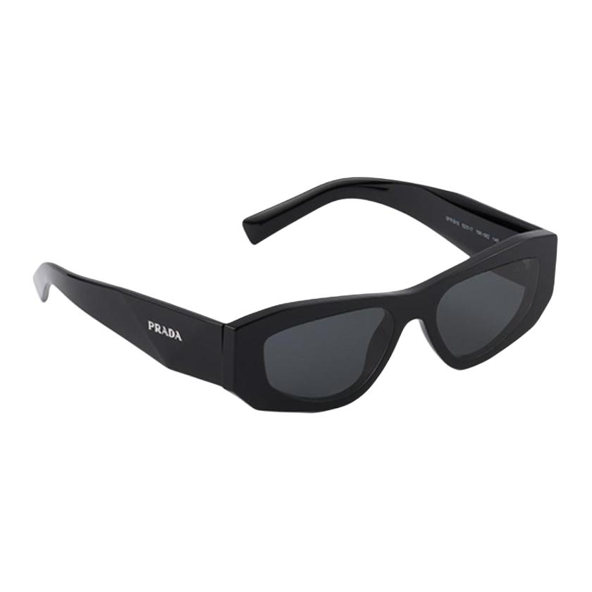 Prada Logo Irregular Shape Sunglasses Men sunglasses Black SPRB19_E16K_FE08Z_C_A053