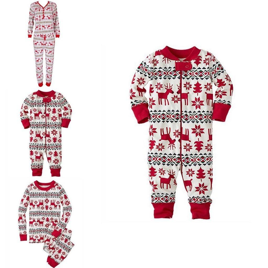 Cozy And Stylish Christmas Family Pajamas Set With Adorable Deer Print For All Ages