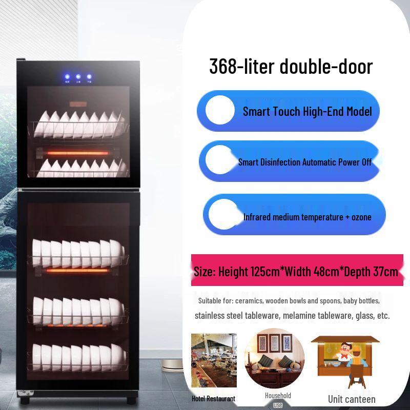 Large Capacity Vertical Double Door Disinfection Cabinet for Tableware