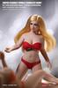 OBEST Siste TBLeague Skala 2D Voluptuous Kropp med Hode og Bikini Sømløs Brun 1/12 Figur, Sett, Ultrafleksibel Figur, PLMB2022-T05B,