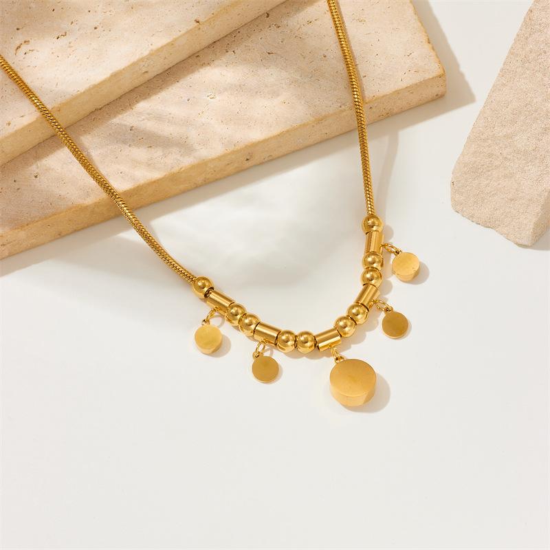 Stainless Steel Roman Numerals Zircon Necklace Bracelet For Wome Jewelry Accessories