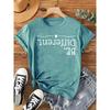 Elegant Short-sleeved Dress for Women “BE Different” Reversed Text Print Round Neck Comfortable, Soft, and Breathable New Model Fashionable,