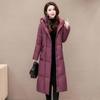 Piumino per donna Nuovo cappotto spesso sopra il ginocchio di media lunghezza per autunno e inverno per donna