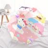 Hello Kitty,Sanrio Characters Automatic Folding Umbrella Simple 8 Rib Design, Bright Cartoon Pattern, Durable Iron Frame, Suitable For Trave