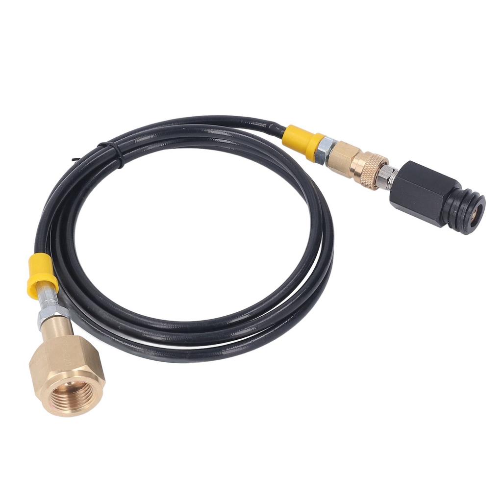 Soda Refill Adapter CO2 Cylinder Cartridge Fill Tank Connector with 60in Hose CGA320 High Pressure Hose