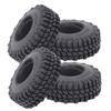 4PCS Rubber Tires Wear Resistance 1 10 RC Climbing Car Tire Replacement for SCX10 115mm Diameter 40mm Width Black