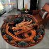Fashion Dragon Round Carpets Living Room Bedroom Area Rug Room Bedside Chair Floor Mat Decorat Alfombra Birthday Gift Poster Mat