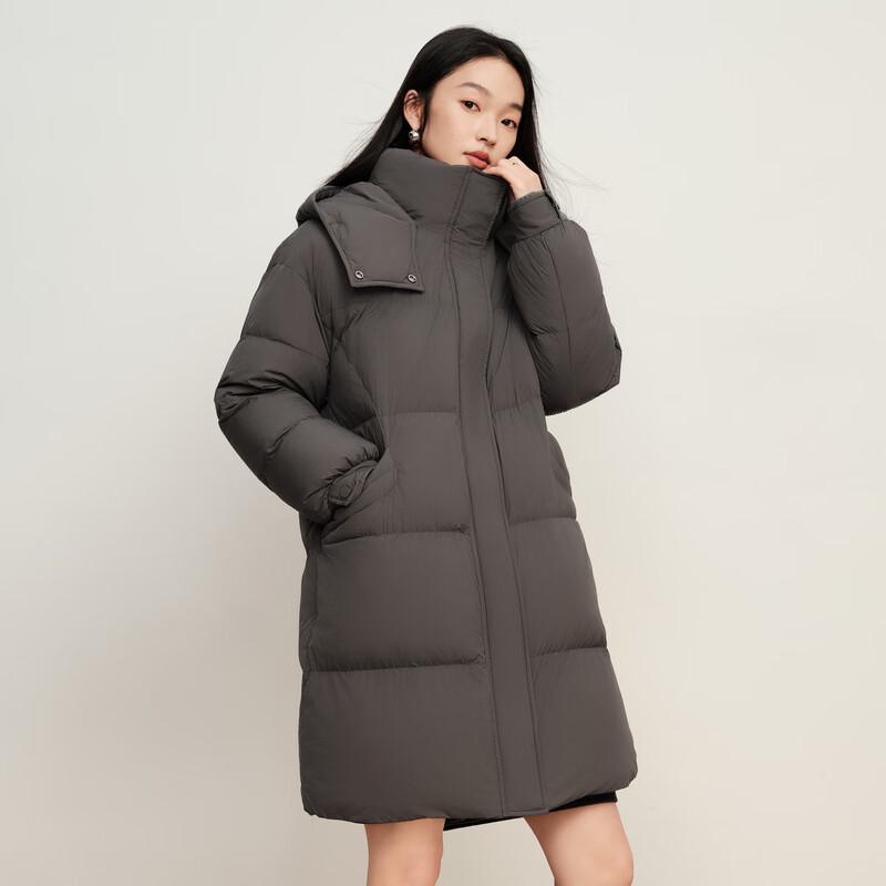 Elva' Island Women's Hooded Mid-Length Down Jacket