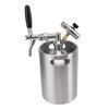 Mini Beer Keg Growler 5L Stainless Steel Portable Pressurized Home Dispenser System with 60PSI Pressure Regulator for Homebrew Craft and Draft Beer