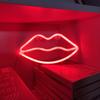 Lippen Neonlicht LED Schilder Wanddeko Batterie- oder USB-betrieben Lippenlampe für Zuhause Bar Festliche Party