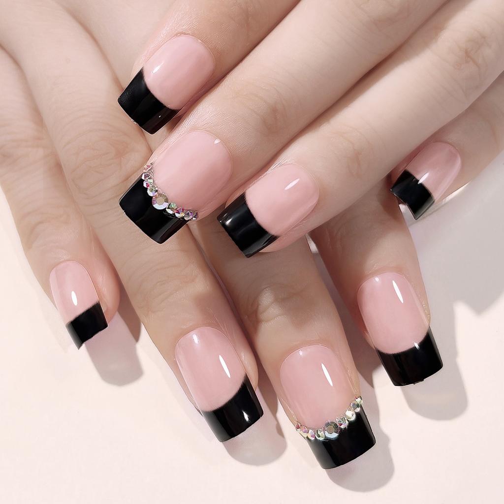 Wearing Nails Finished Fake Nail French Nail Art Simple Style Nail Patch