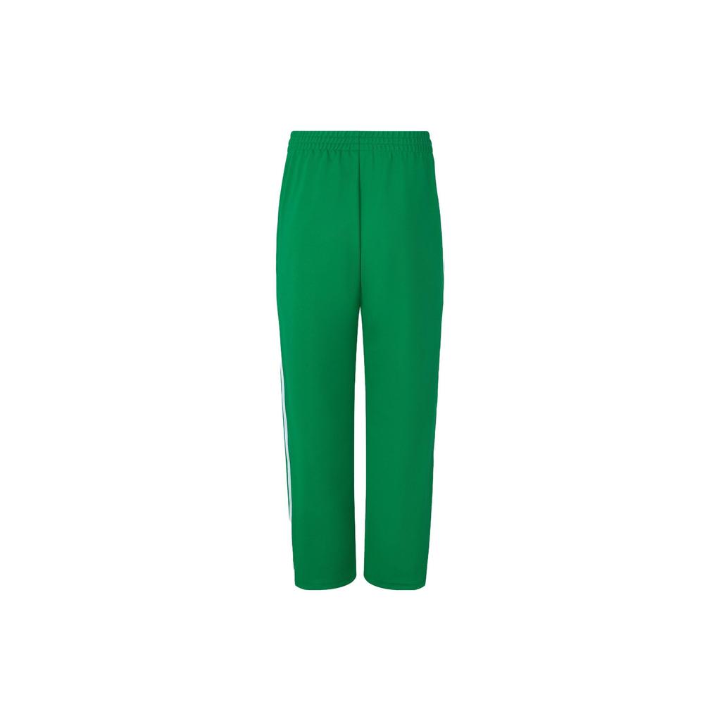 adidas Originals Trefoil Elastic Waist Straight-Leg Track Pants, Unisex Retro Daily Streetwear Breathable Casual Sports Green Bottoms IT4481
