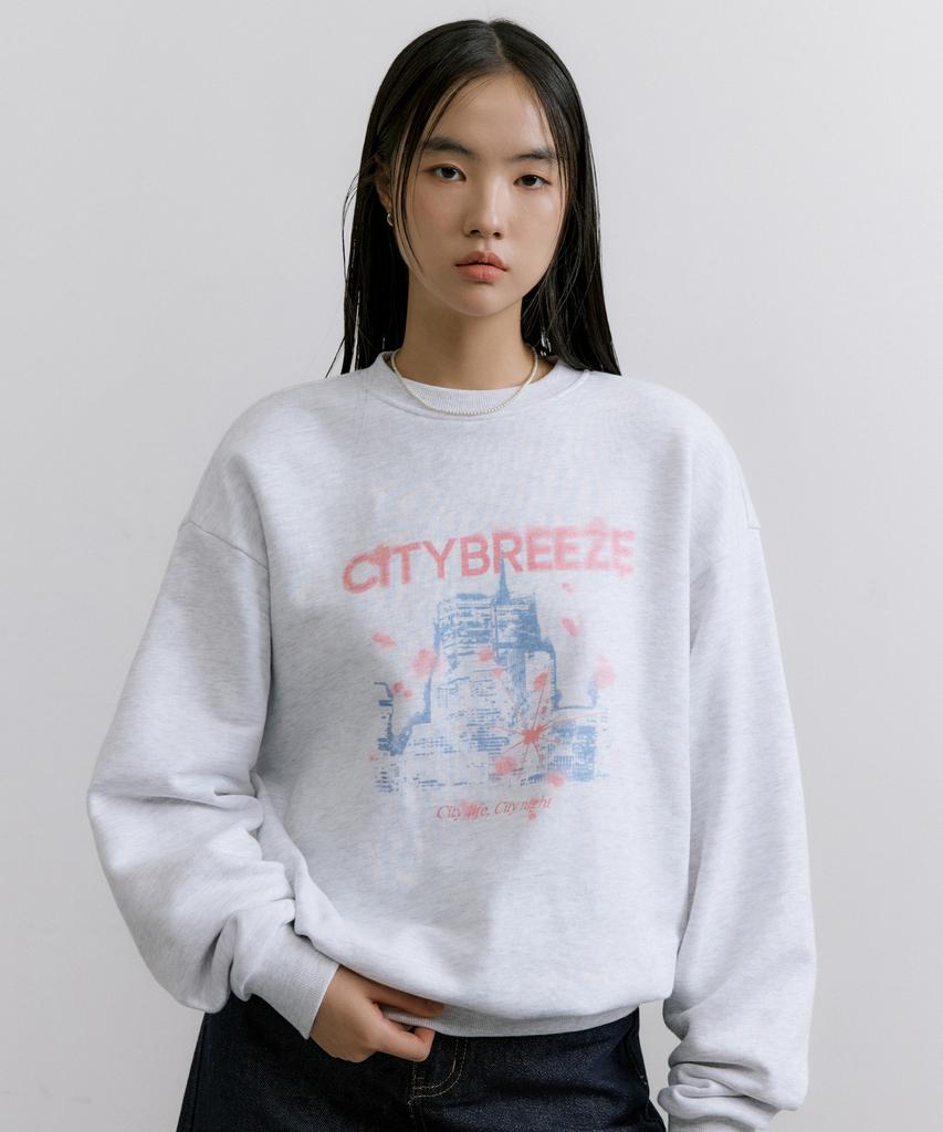 CITYBREEZE Essential City Glow Sweatshirt_Melange White