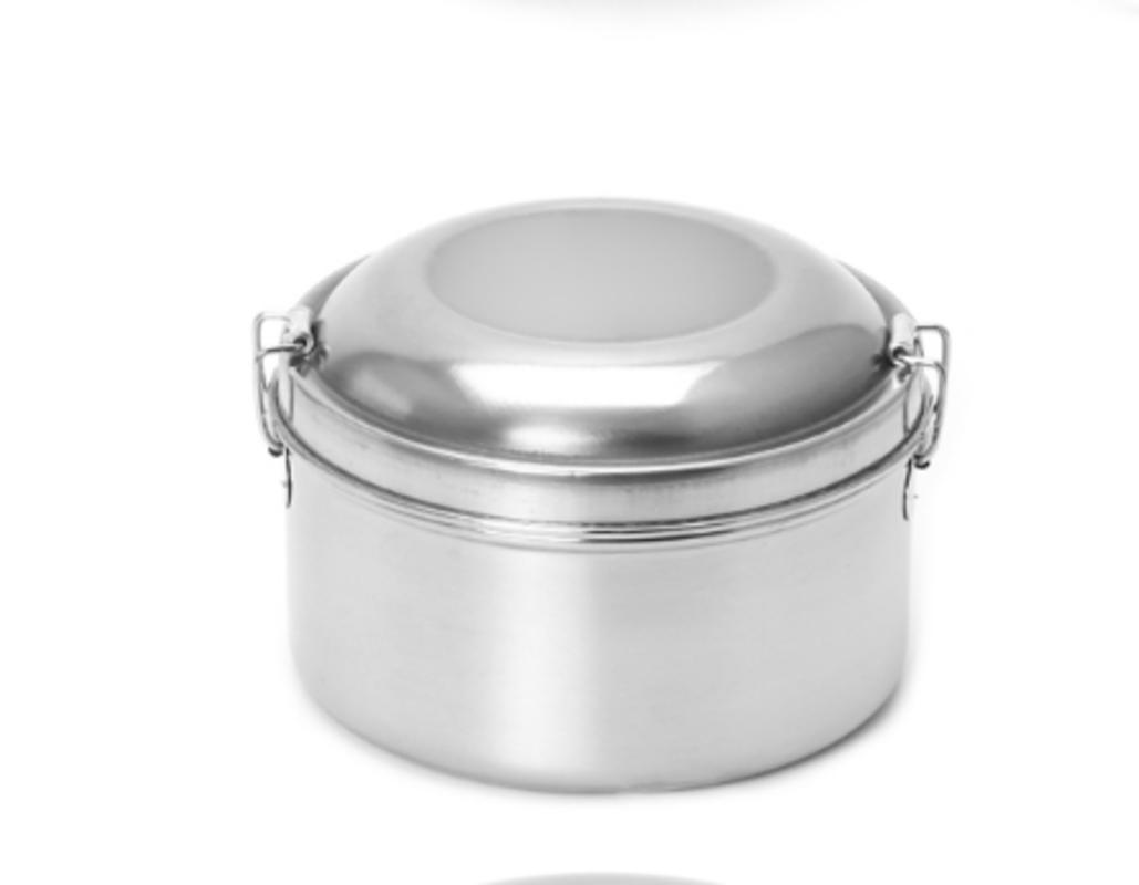 Bento Stainless Steel Lunch Box Food Picnic Container 2 Level Round Shape Breakfast Boxes 1990₽