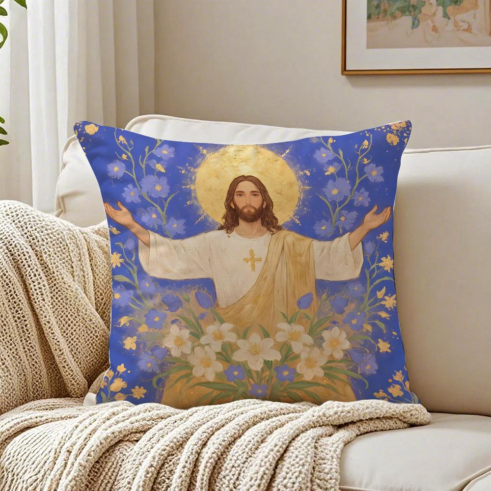 Classic Religious Art JJesus Christ Cushion Cover Pillowcase Antidustmite Living Room Sofa Decor Cushion Room