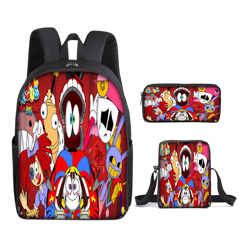 Digitale Circus Kinder Schooltas De Verbazingwekkende Digitale Circus Student Rugzak Drie Delige Set Three-piece set