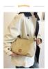 2026 Women's Korean Style Large Capacity Canvas Crossbody Tote Bag