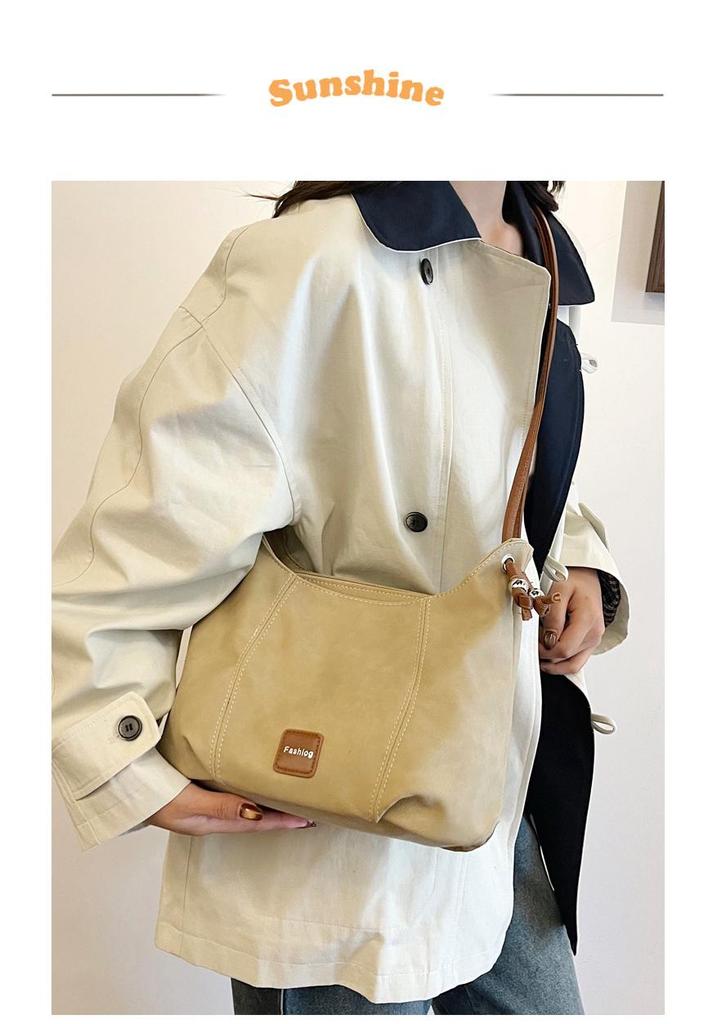 2026 Women's Korean Style Large Capacity Canvas Crossbody Tote Bag