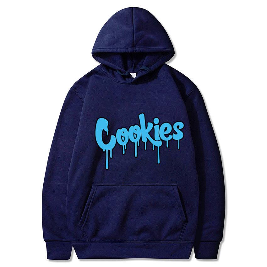 Wish2026 New Cookies Printed Fleece Men's Autumn and Winter Thick Sweater Hoodie