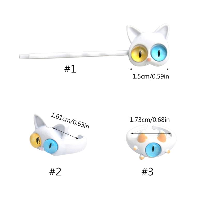 Funny Green-Monster Ring Hairpin Cool Two Color Cat-Eye Open Couples Rings Wedding Party Finger Jewelry Accessories