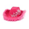 Adult Western Hat with Lace Trim and for Costume Party