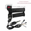 Red Screen Throttle Grip with Voltage Display & Big Handle Lock for Electric Vehicles