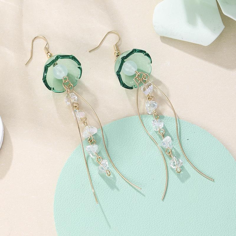 1 Pair Women's Jellyfish Earrings Geometric Tassels Dangle Earrings Pendant Beachy Vacation Jewelry Daily Wear Gift for Women