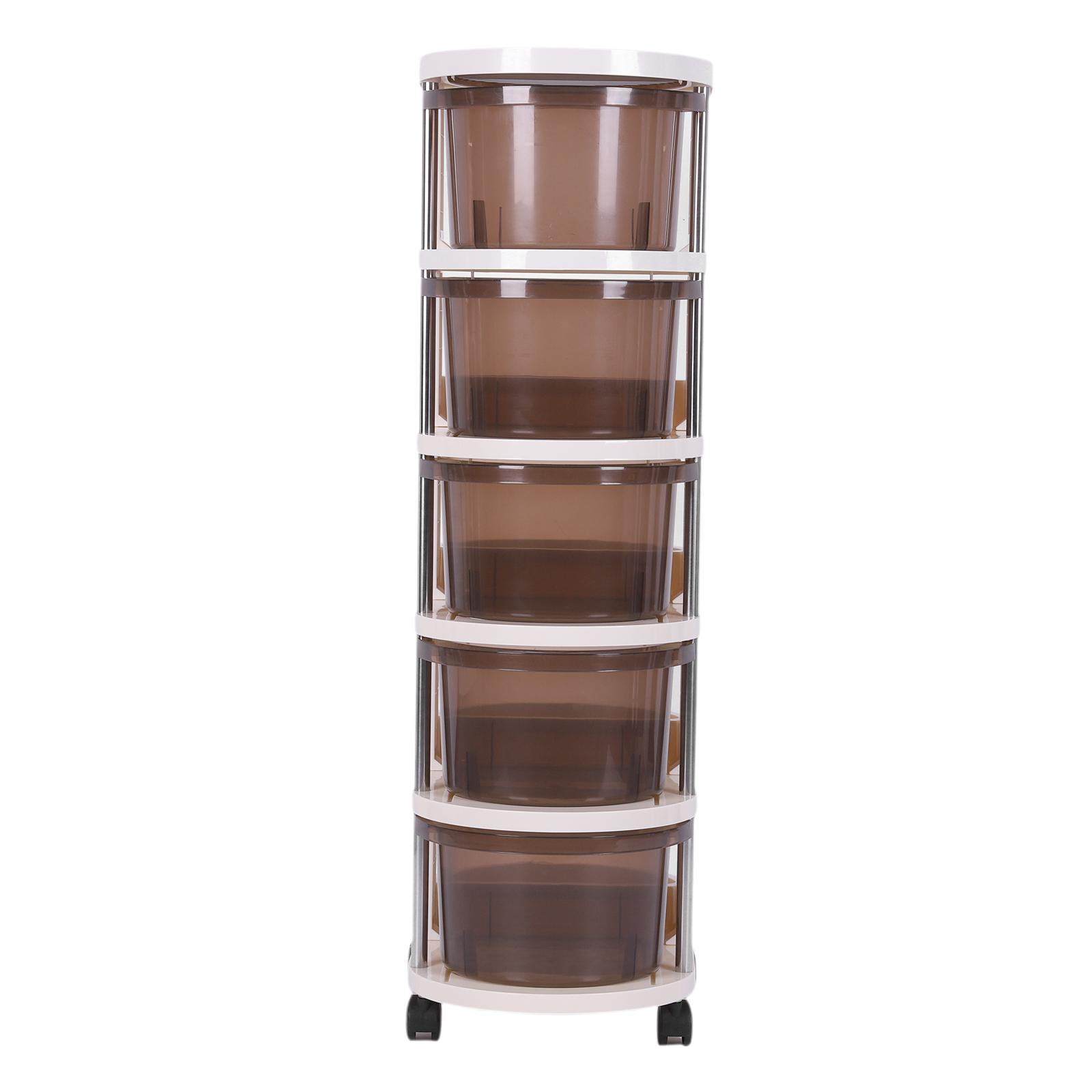 

3/4/5-Layers Drawer Style Snack Organizer Cart with Wheels Snack Storage Cabinet for Kitchen Bathroom Laundry Narrow Space