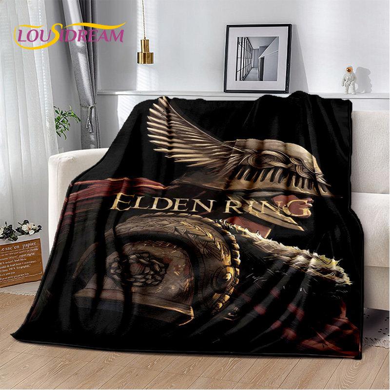 Elden Ring 3D Printed Game Gamer Soft Plush Blanket,Flannel Blanket Throw Blanket for Living Room Bedroom Bed Sofa Picnic Cover